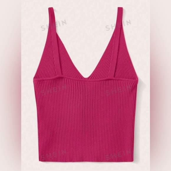 Pink Ribbed Tank Top - Picture 2 of 3